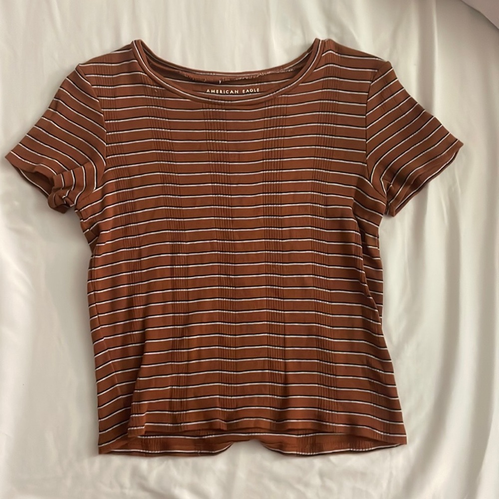 American eagle striped tee, size S